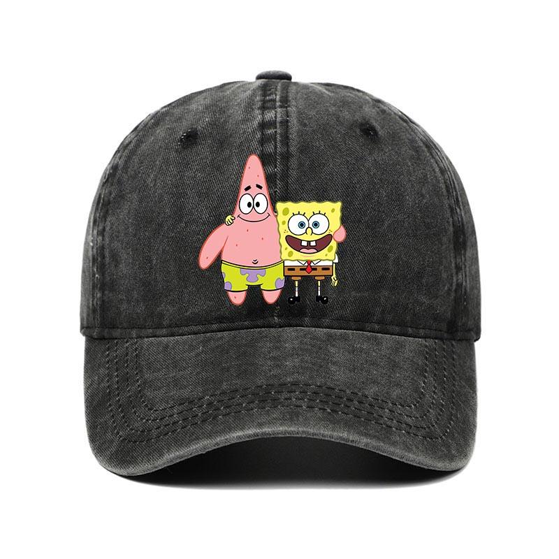 Mode Niedrige SpongeBob Baseballkappe Film Cartoon Figur Erwachsene Männer Frauen Sport Lässig Sonnenschutz Verstellbar Anime Schirmmütze Netzmütze