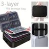 File Bag, A 3-Layer Zipper Material Portable Storage Organizer for Office Work Business Desktop Essentials,Documents & Certificates Storage Bag