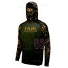 Mens Long Sleeve UPF Sun Protection Fishing Hoodie Shirt Breathable Milk Silk Outdoor Sportswear Cycling Angling