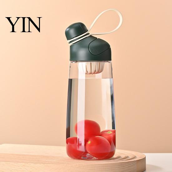Travel Water Bottle Tritan Plastic Bottle, with Leak Proof Lid, 600ml Capacity, Fast Ergonomic Sport Vessel Drinking Spout Sports for Fitness Running