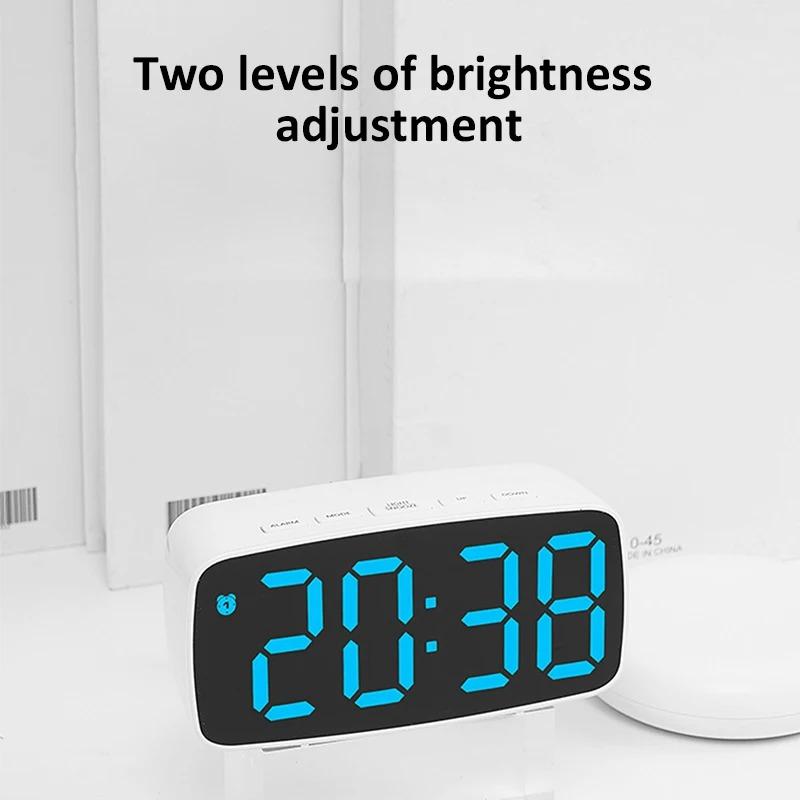 Super Loud Vibrating Alarm Clock LED Table Clock with Brightness Adjustment Desktop Clock for Heavy Sleeper Deaf Hard of Hearing