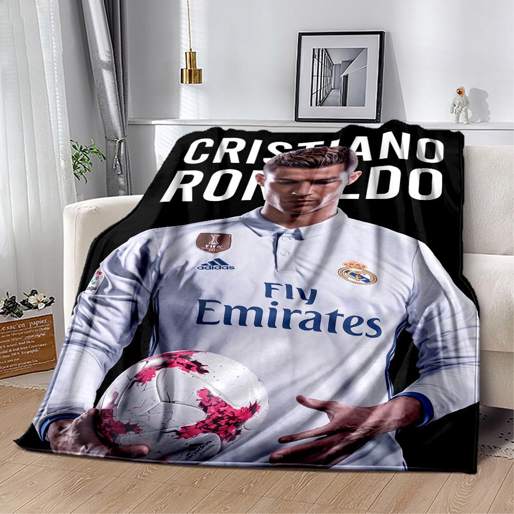 Cr7 Football Legend Blanket Soft Warm Cozy Perfect for Sofa Seaside Office for All Occasions Digital Print Suitable for Gifting Relatives and Friends