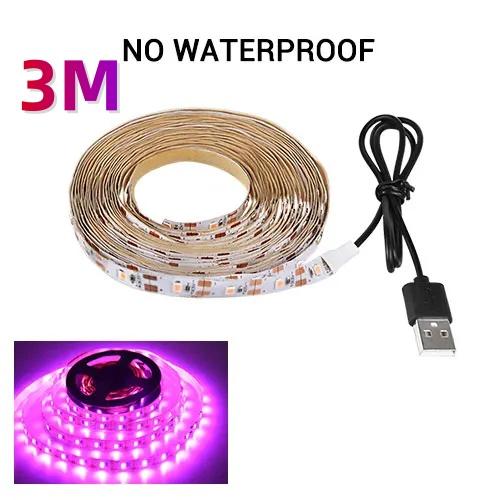 5V USB Led Plant Growing Light 3M Full Spectrum Hydroponic Grow Lamps Indoor Plants Greenhouse Seeds Flowers Phyto Lamp Strip