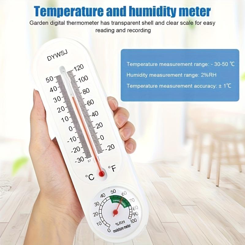 Wall-mounted Indoor/outdoor Thermometer and Hygrometer, Accurately Measures Temperature and Humidity, Red Pointer, Hygrometer.