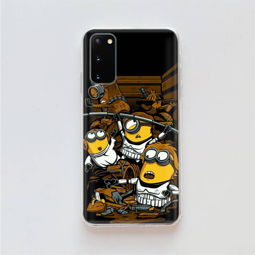 AM29 Minions Cartoon Clear Case for Samsung A04 A14 A23 A34 A54 M23 M33 M52 M53 Realme 10 9 C30S C35 C55 VIVO Y02 Y21 Y33S Y51 X80 V25 Cover