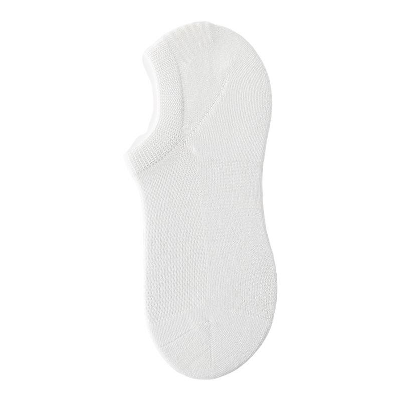 Women's Cotton Summer Breathable Mesh Invisible Socks with Silicone Anti-slip and Non-slip Heel, Ultra-thin Style, Odor-resistant Socks