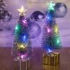 10/1pcs LED Christmas Tree Night Light Mini Colorful Luminous Xmas Tree DIY Candle Lamps Ornaments for New Year Party Home Decor