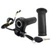 E-Bike Full Twist Throttle Anti-Slip Grip With Key Switches For Handlebar, Universal Electric Bike Scooter ATV Accessories