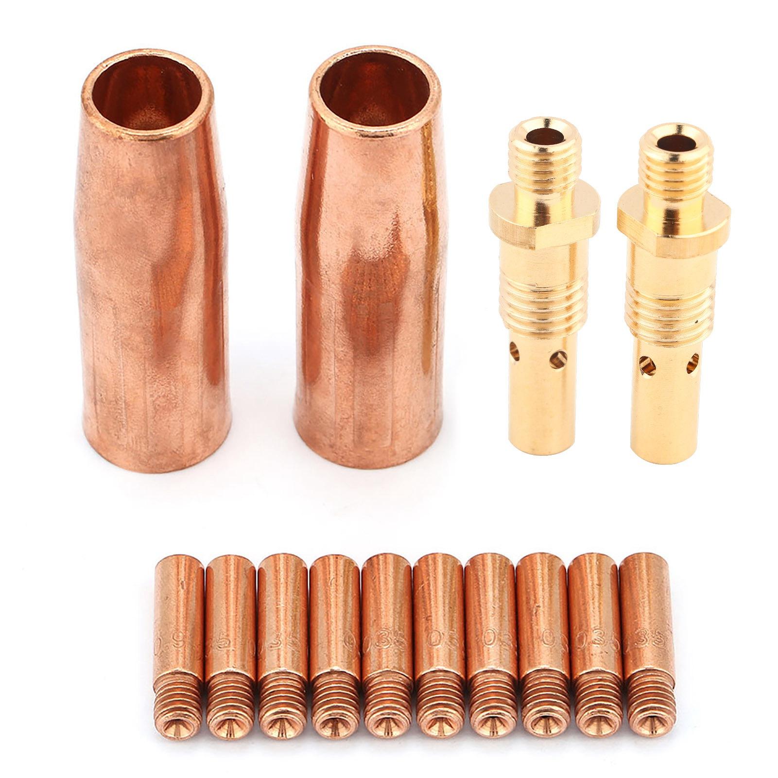 

14pcs Nozzle Diffuser Tips Welder Contact Tips Set for Tweco MIG Welding