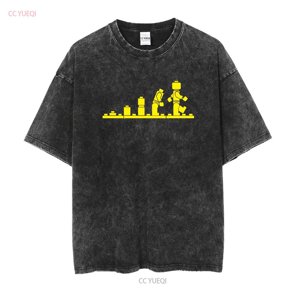 Bricks Evolution Mens T Shirt Movie Master Builder Classic Awesome Spaceman Funny Kids Present Idea Joke Top Dad Vintage