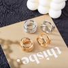 Korean Geometric Hoop Earrings: High-End Retro Style, Perfect for 2023 Fashion Trends, Women's Stud Buckles