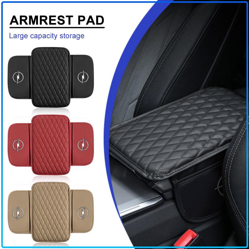 For Opel Astra H G Corsa Insignia Astra Antara Meriva Zafira Interior 1Pc Leather Auto Consoles Car Armrest Cushion with Storage Car Styling