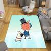 Mr. Magoo Flannel Printed Carpet, Home Sofa Decoration for Living Room & Bedroom, Non‑Slip Play Flannel Floor Mat for Game Room