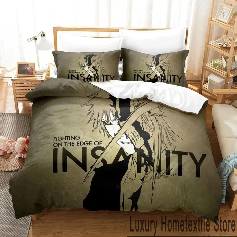 

Аниме Bleach Kurosaki Ichigo Постельное белье Пододеяльник Постельный комплект Одеяло Чехол Наволочка Одеяло King Queen Size Постельное белье для мальчиков и взрослых EU Single 135x200cm
