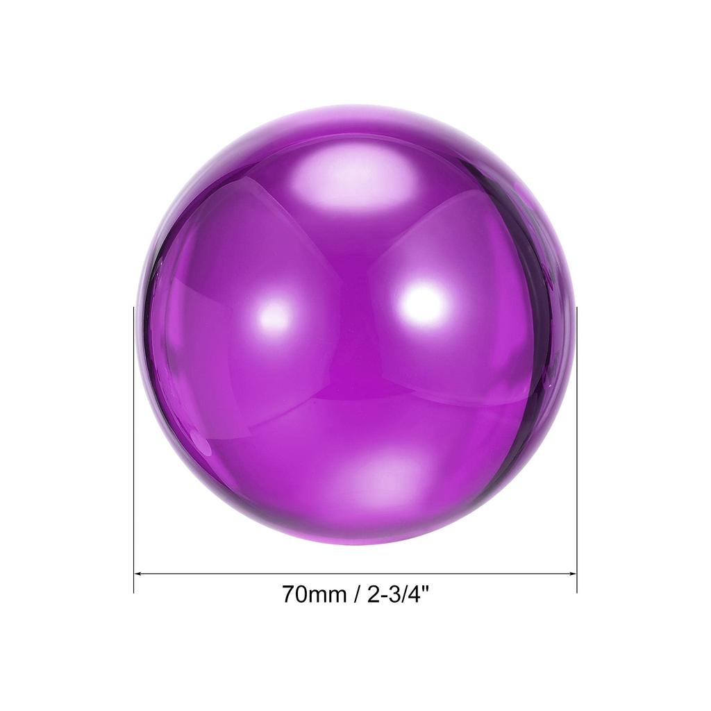 uxcell Acrylic Contact Juggling Balls with Ball Bag, 70mm Diameter, 120mm x 140mm, Purple