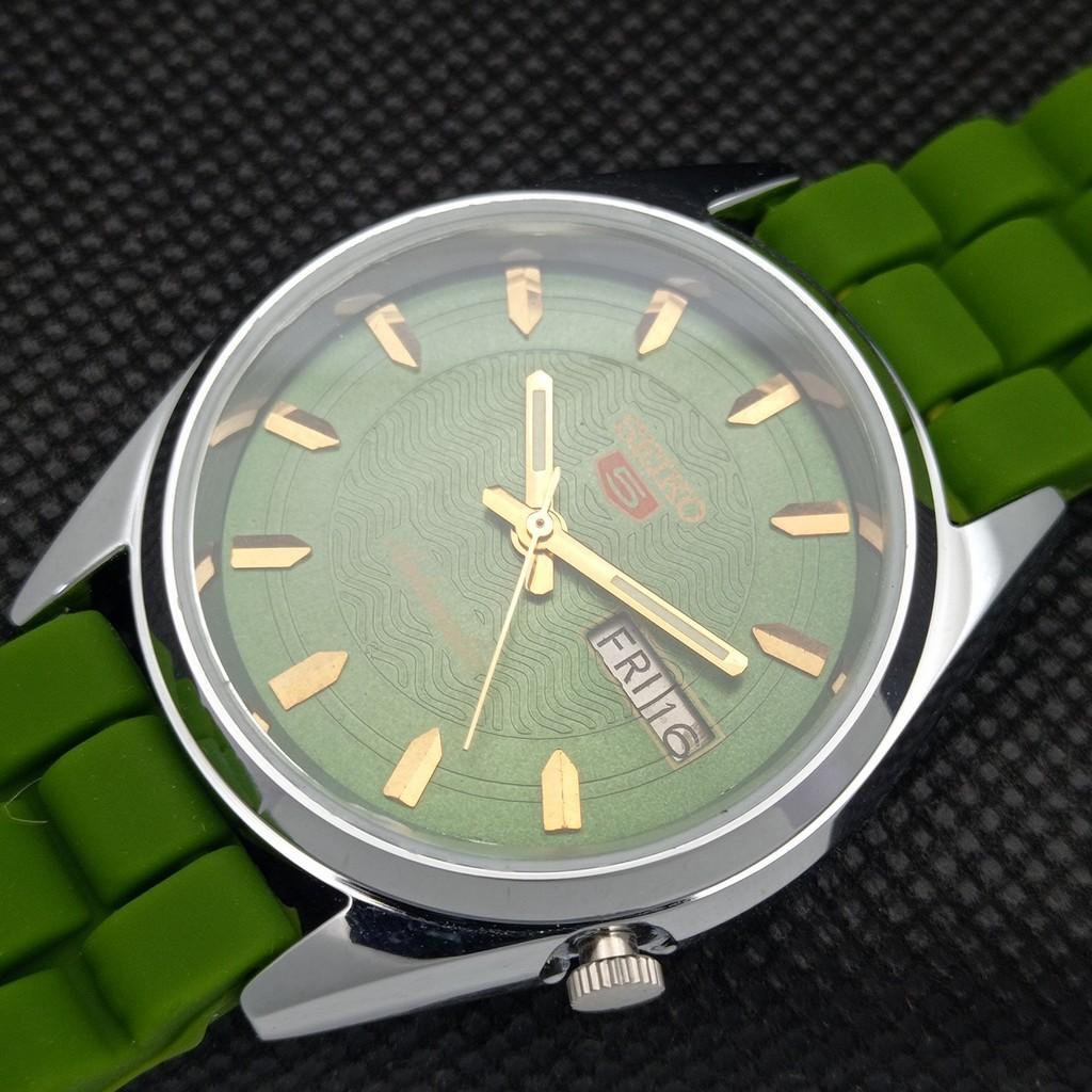 REFURBISHED VINTAGE SEIKO 5 AUTOMATIC JAPAN MENS D/D GREEN WATCH 603-a313722-9 SKU603-a313722