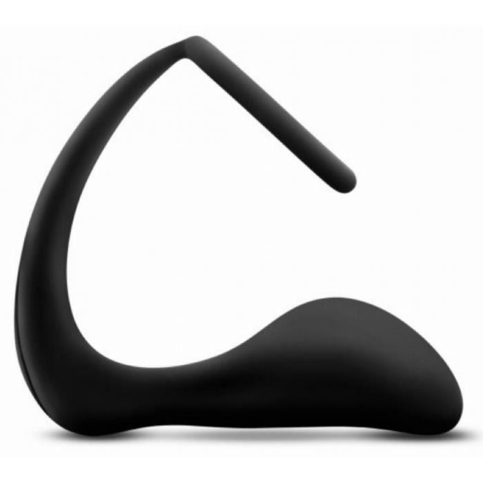 Cockring et Plug - Anal Adventures - 8 x 3cm - Silicone - Noir - Pour Adultes