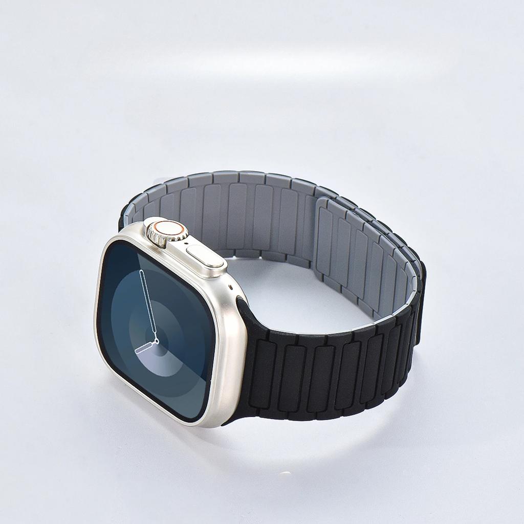 Magnetic Sports Band for Apple Watch Ultra 2 49mm 46mm 45mm 44mm 42mm 38 40 41mm Silicone Strap for IWatch Series 10 9 8 7 6 5 4
