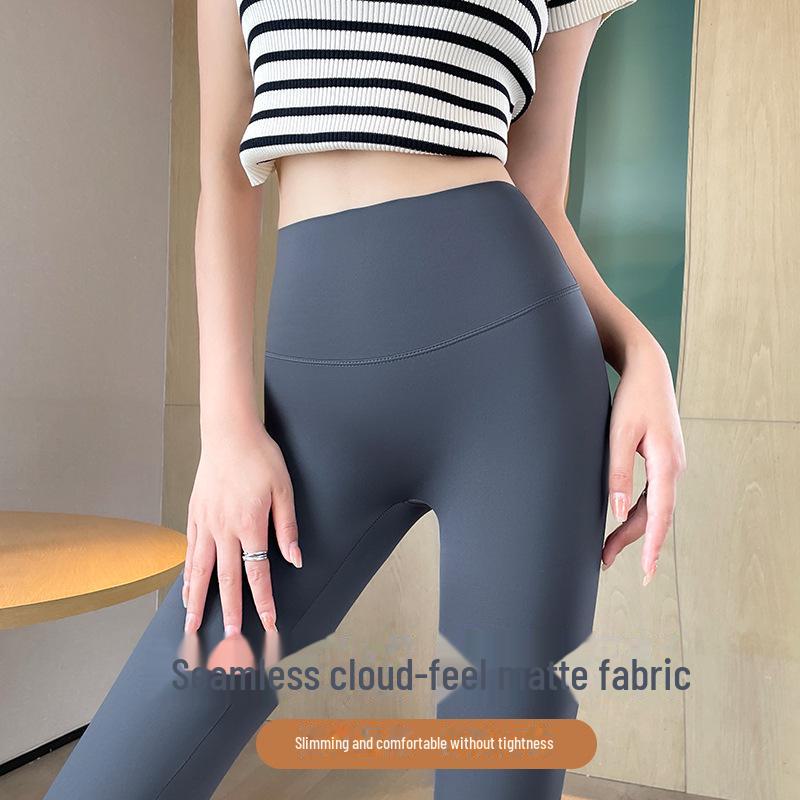 Pantalones de Yoga Gruesos Cálidos Marrones de Tiburón para Mujer con Terciopelo, Ideales para Otoño e Invierno como Ropa Exterior, Leggings Ajustados de Pierna de Barbie