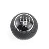 Universal Gear Shift Knob Ball Gear Stick 5 Speed Manual Shifter Lever Car Truck Racing Black PU Leather with Holes
