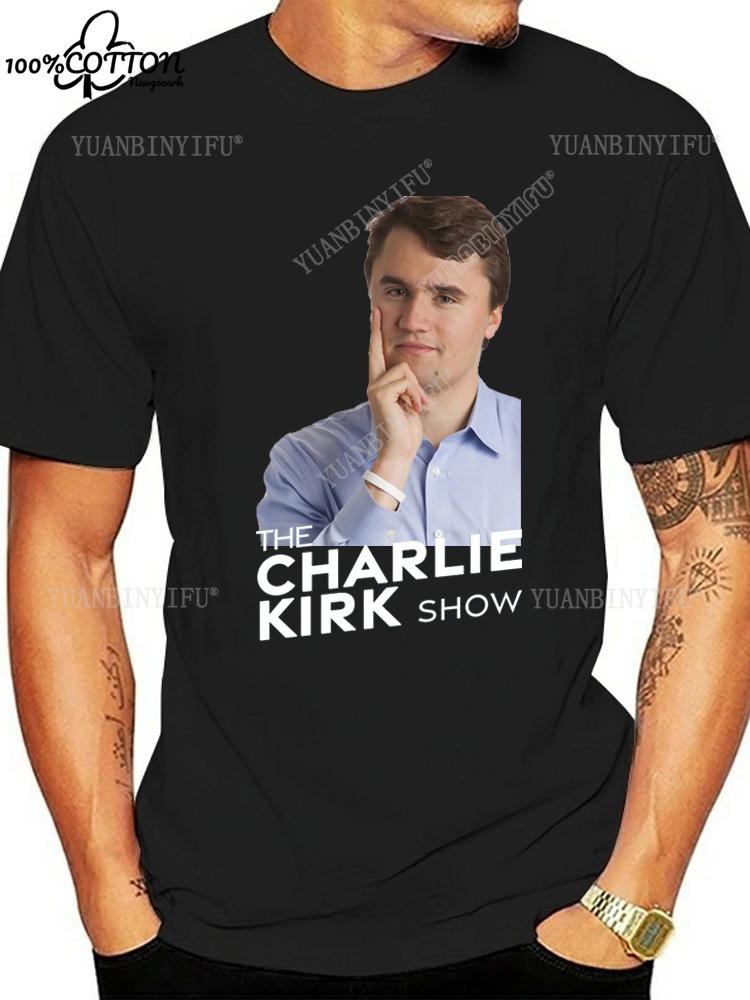 Heißer Stil Lässig FREEDOM Charlie Kirk Bedrucktes T-Shirt Locker 100% Baumwolle Freizeit Unisex Shirt Heißes Produkt S-6XL