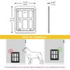 Enjoying Dog Door for Screen Door, Black, 11"x13" Opening, Doggie Door for Sliding Door, Screen Door with Pet Door Built in, Magnetic Swing Flap,