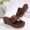 Lederslipper, Keilslipper, Hausschuhe, elegantes Temperament, Hausschuhe Übergröße