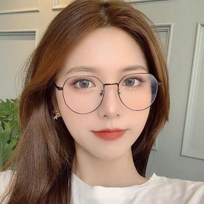 Fashion Round Anti-Blue Light Blocking Women Designers Eyeglasses Optical Spectacle Computer Eye Protection Glass Office Eyewear