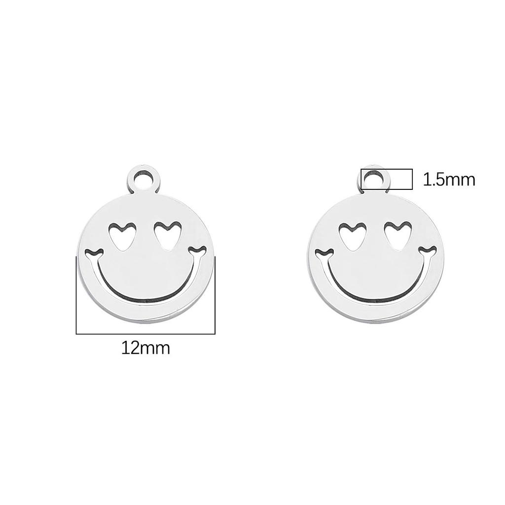 4 buc/sac de înaltă calitate, netedă, oțel inoxidabil 304, brelocuri, inimă, fluturi, flori, pandantive, pentru coliere personalizate, brățări, bijuterii, bricolaj.