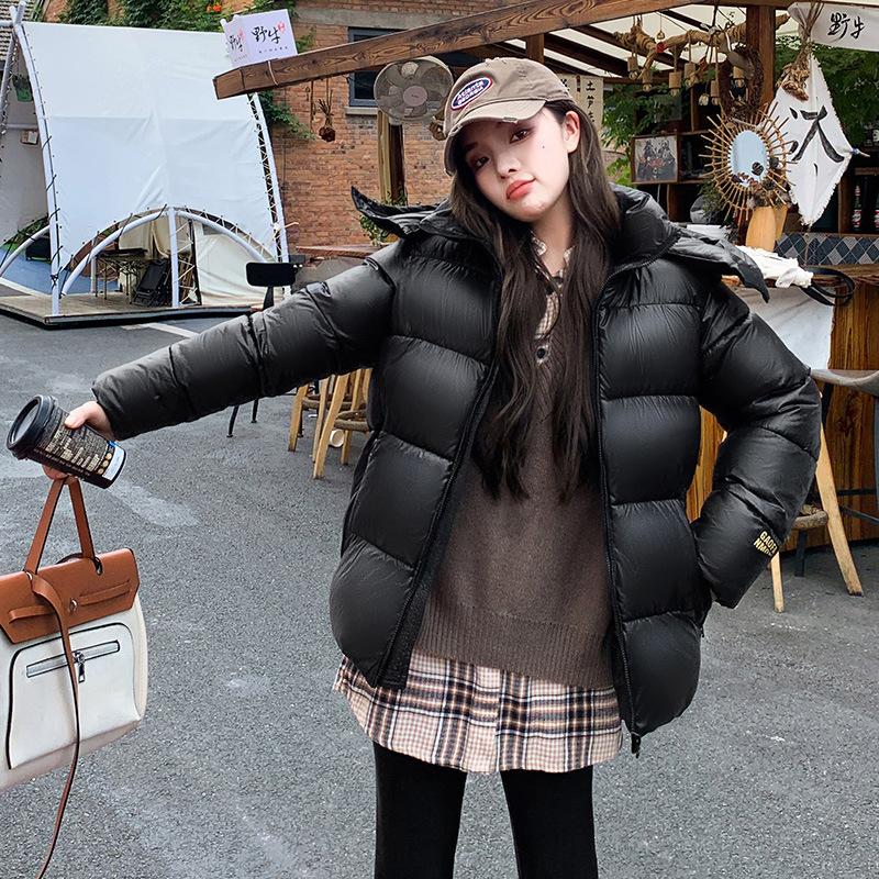 

New winter cotton-padded clothes women s short loose thickened cotton-padded clothes versatile couple cotton-padded jackets trendy jackets XXL чорний