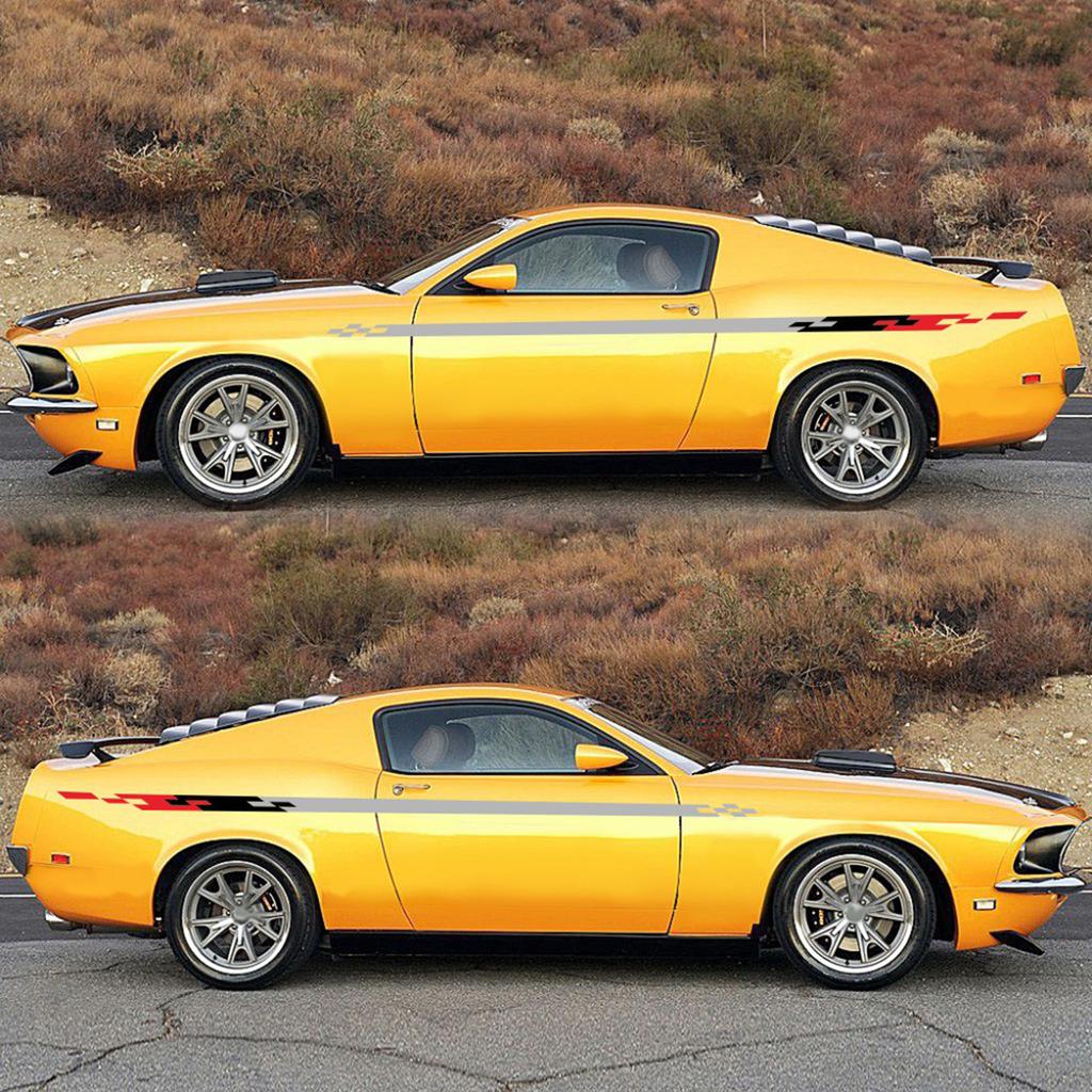 Universal Car Sticker Three Colors Strip Style Racing Car Body Side Decal for All Cars Decal