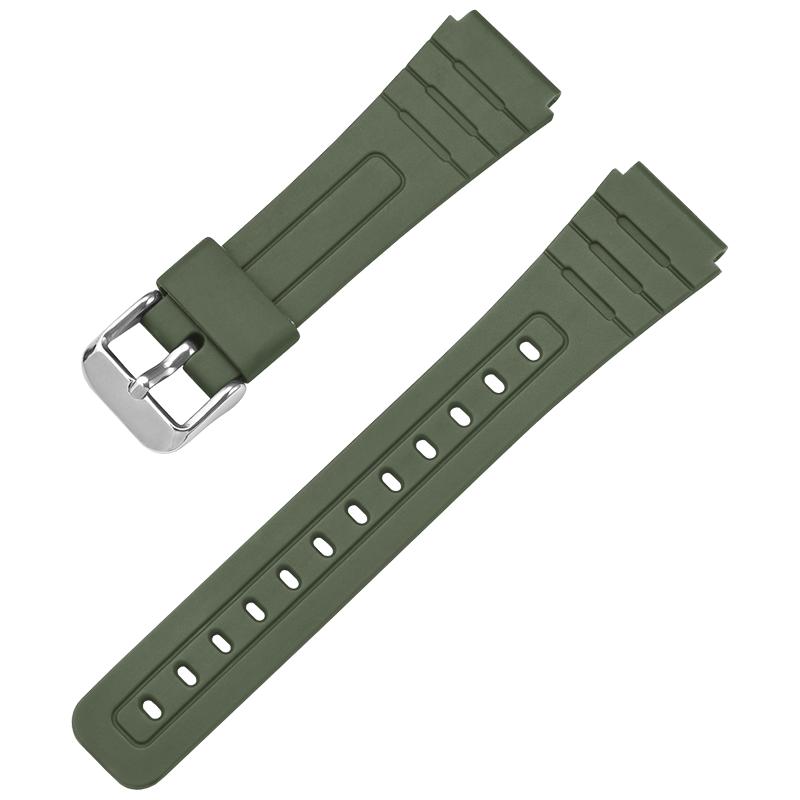 18mm TPU Resin Strap for Casio F-91W F-84 F-105/108 A-158/168 AE-1200/1300 Watch Band Waterproof Sport Bracelet Accessories