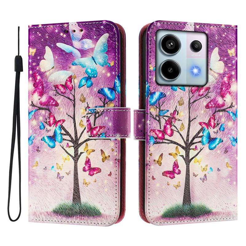 Luxury Flip Leather Case For Redmi Note 13 5G Flip Cover On For Xiaomi Redmi Note13 Pro Plus 5G Wallet Bags Flower Cases Shell