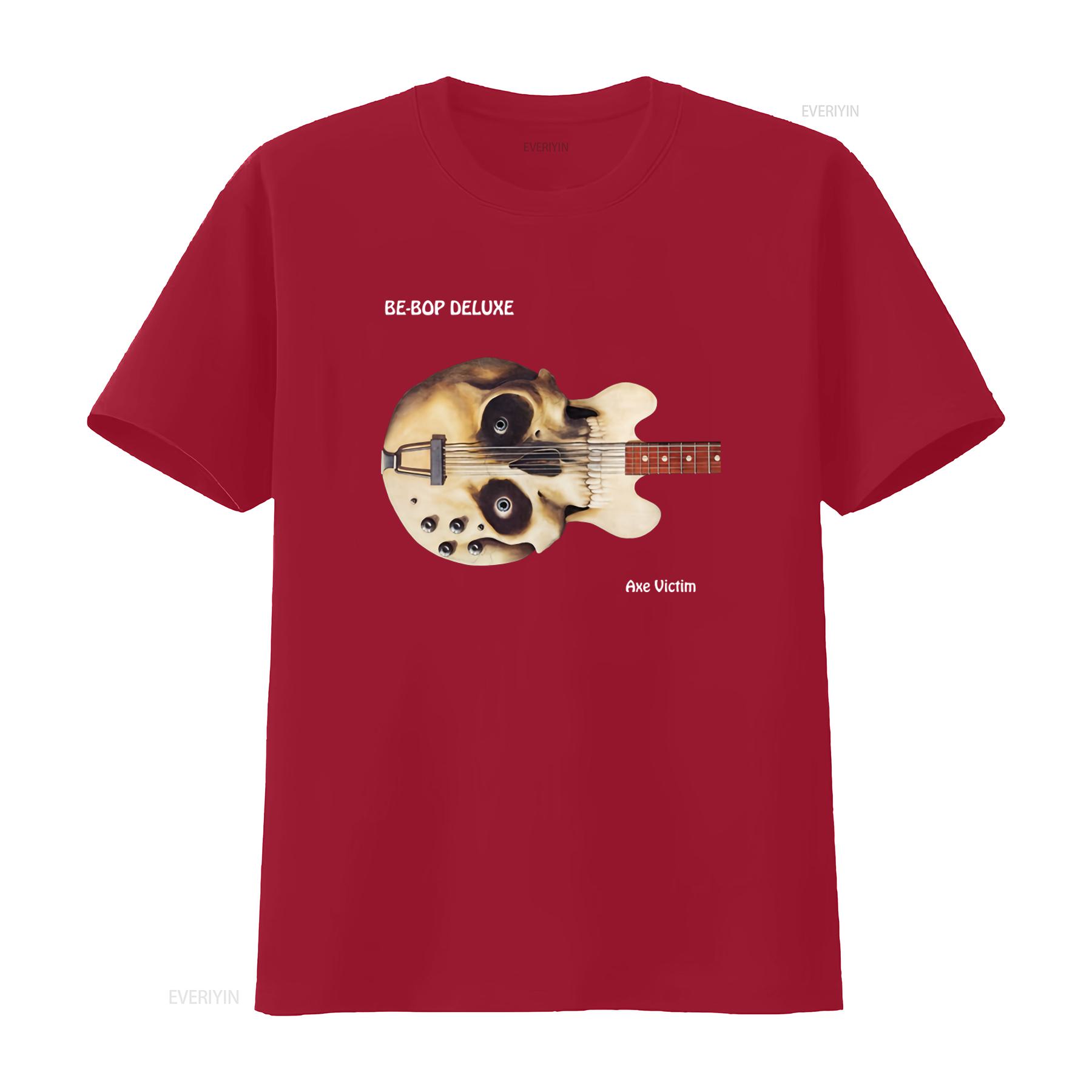 

Be Bop Deluxe Axe Victim Vintage Guitar Skull Print T Shirt Rock Tour Style vintage Washed streetwear fashion homme Stylish S