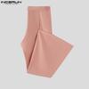 INCERUN Two Pieces Outfits Men Lapel Long Sleeve Cropped Blazer Long Flare Pants Sets