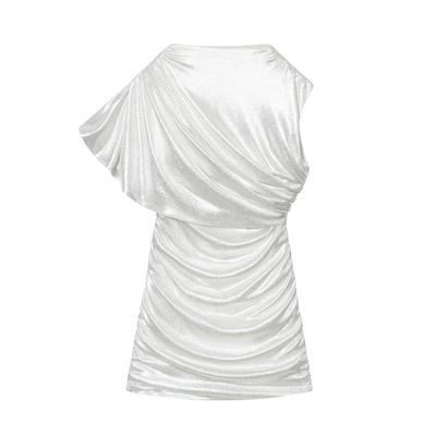 European American Women's Rhinestone Mesh Layered Fashion Dress