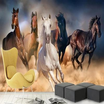 3d Stereo Horse Animal Wall Mural Living Room Study Classic Home Decor Wallpaper Fresco