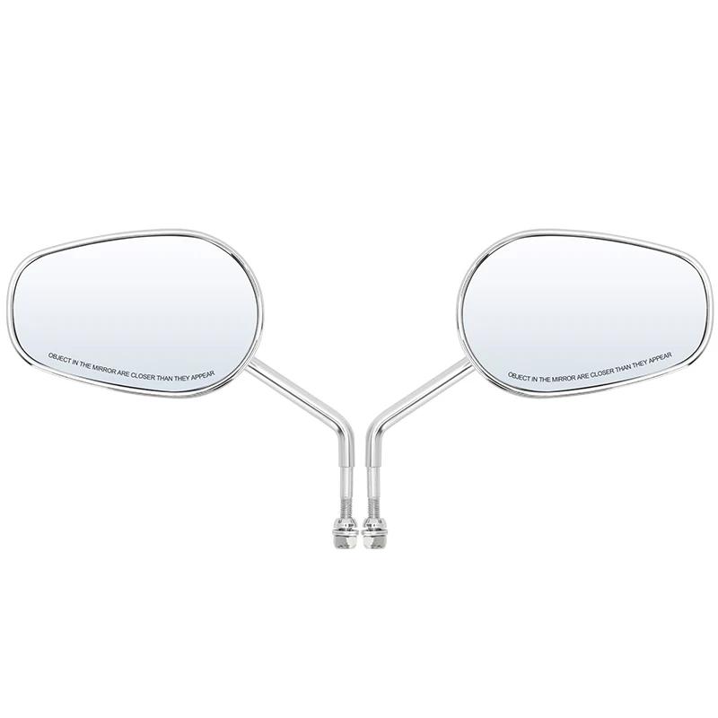 8MM Thread Motorcycle Rear View Side Mirrors Chrome Black For Harley Softail Sportster XL883 1200 Touring Road King Street Glide