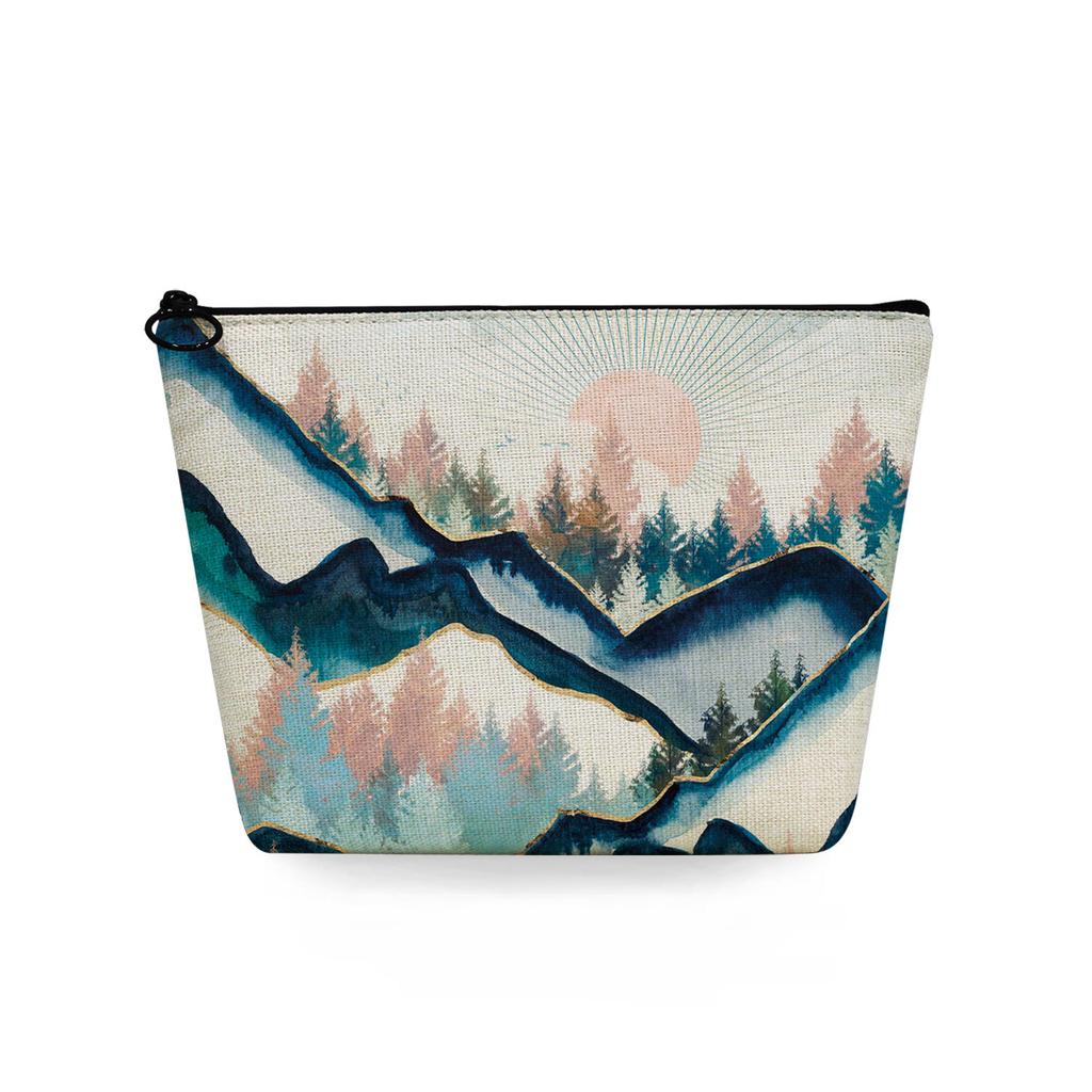 Women Landscape painting Print Cosmetic Bag Toiletries Organize Travel Storage Case 6753