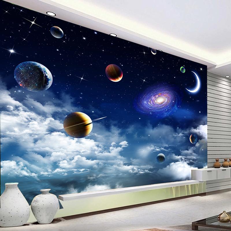 Schönes Universum Sternenhimmel 3D Fototapete Wohnzimmer Schlafzimmer TV-Hintergrund Decken Dekoration Wandbild Papel De Parede