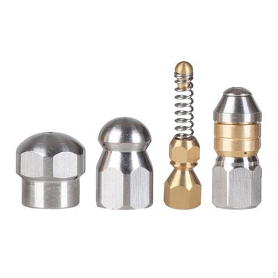 4x Ugelli per Tubo Idropulitrice di Scarico, Ugello per Fognatura con idropulitrice Jet 4000 PSI per Pavimento