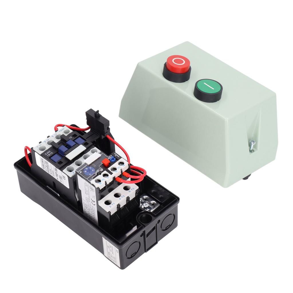 Magnetisk elektrisk motorstarter kontrollbryter motorbeskyttelse med gummiskiver 12?18A