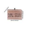 Wooden Household Storage Box Jewelry Box Bathroom Essentials Wooden Cotton