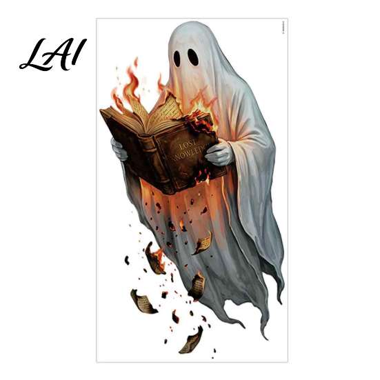 PVC Glass Clings for Bedroom Halloween Ghost Window Stickers Removable Wall Decals Peel And Decorative Stickers Clean Surfaces Stick Self-Adhesive