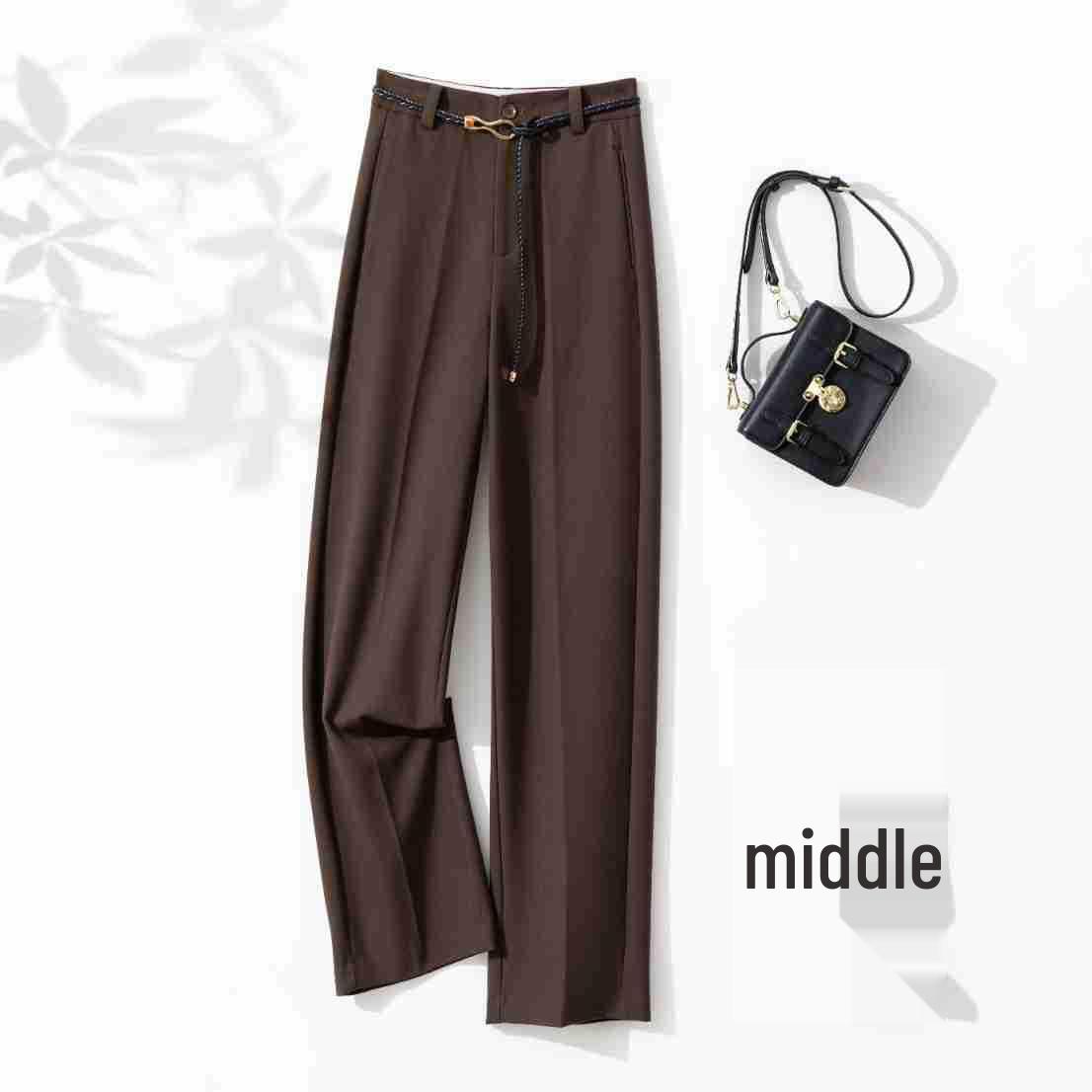 

Женские шерстяные брюки в елочку прямого кроя с высокой посадкой на осень/зиму 2024 27/M