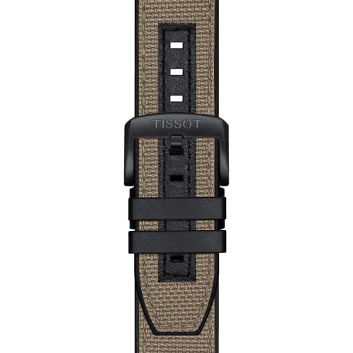 Tissot Super Sport Chronograph Watch, Textile Strap, Black Dial, Officially Imported, Men's, Model T1256173705101