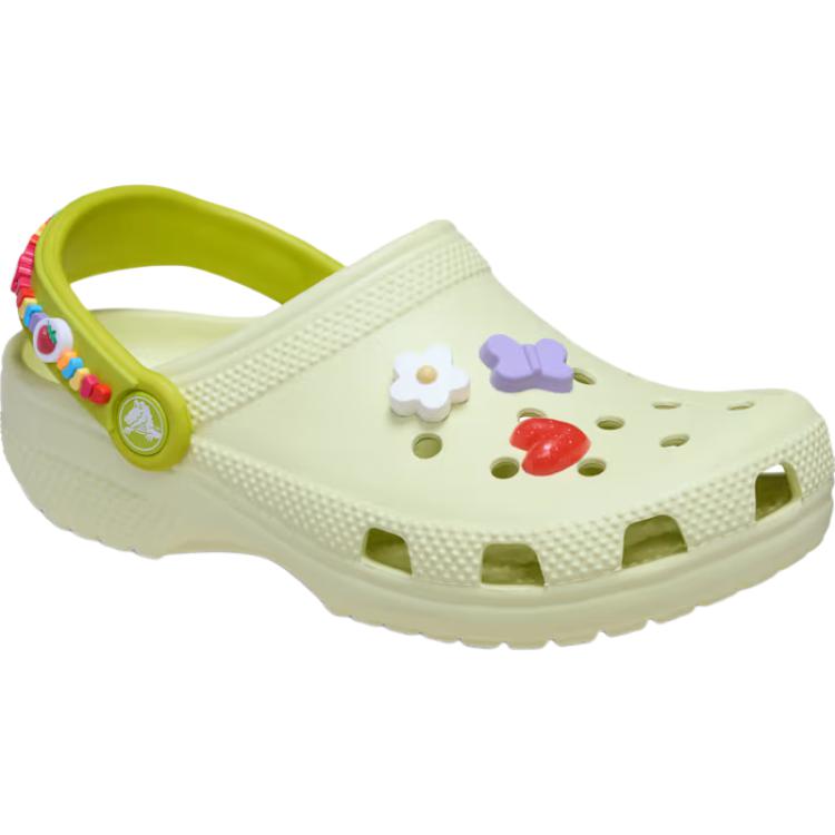 Crocs Classic Friendship Bracelet Clog Fashion Sports Simple Versatile Non-Slip Durable Low-Top Kids Sandals Kids Clogs Green 211306-3ZL