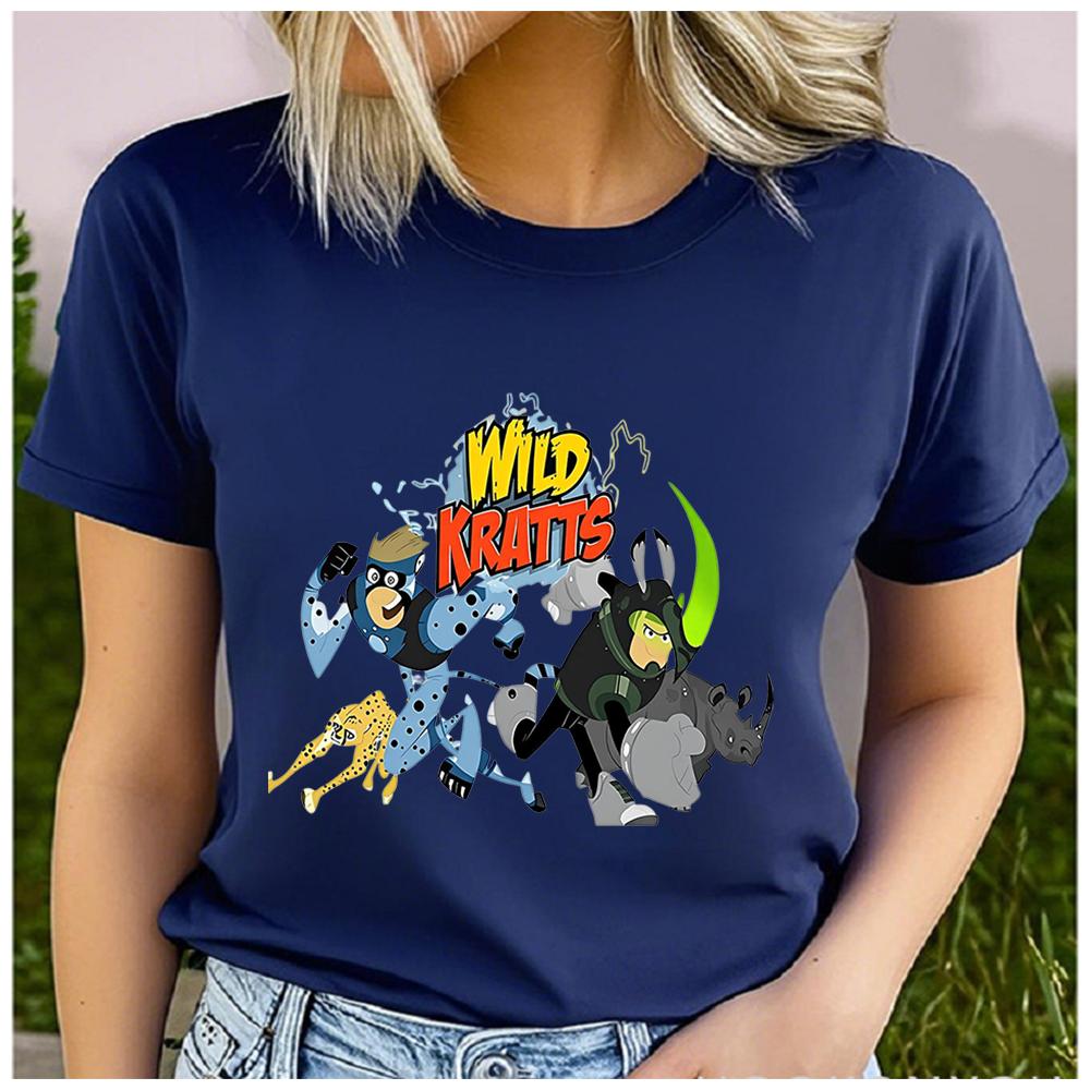 100% Polyester Rundhals Kurzarm T-Shirt für Animationsfans Kreatives Trendmuster Lässige Sportmode