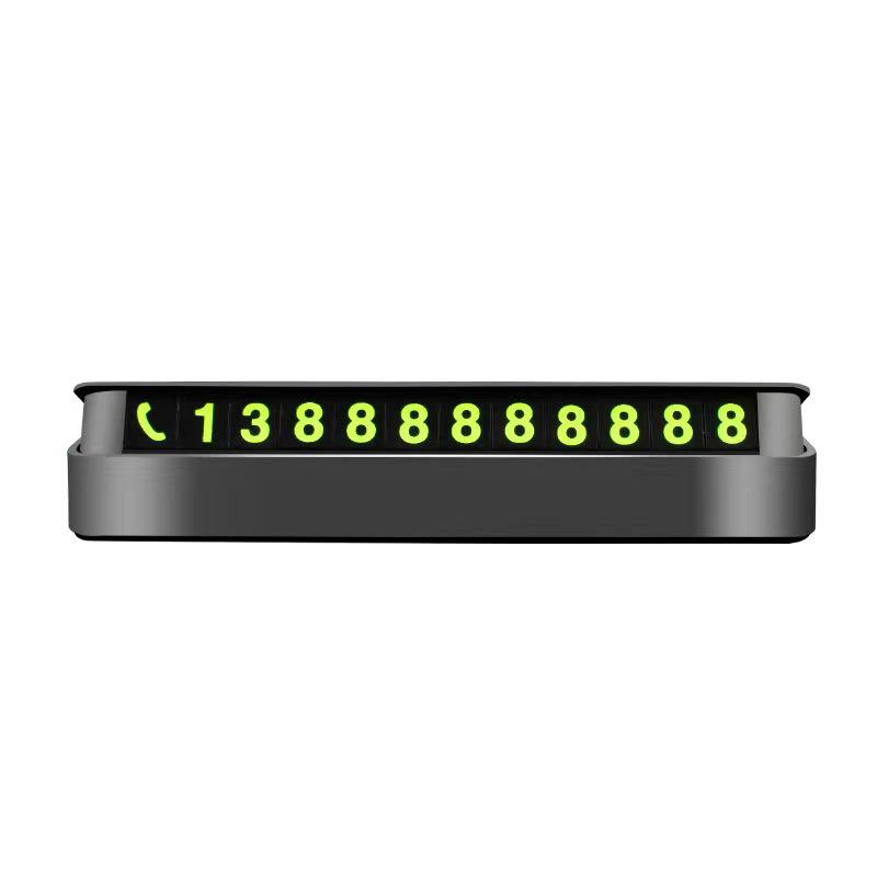 Temporary Glow Parking Phone Number Plate for Cars - Creative Interior Ornament