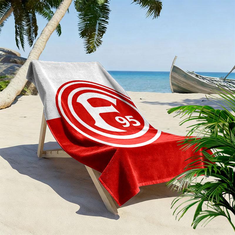 Πετσέτα Παραλίας Fortuna Düsseldorf Print, Μεγάλη Μαλακή Πετσέτα Γρήγορου Στεγνώματος για Παραλία Κάμπινγκ Κολύμπι